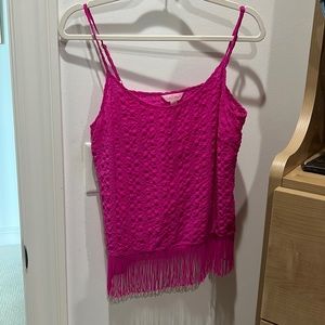 Lilly Pulitzer size small fuschia fringe tank